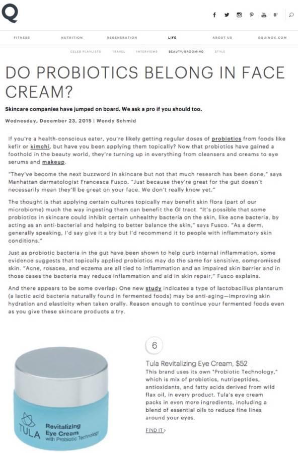 Do Probiotics Belong In Face Cream? - Q Equinox